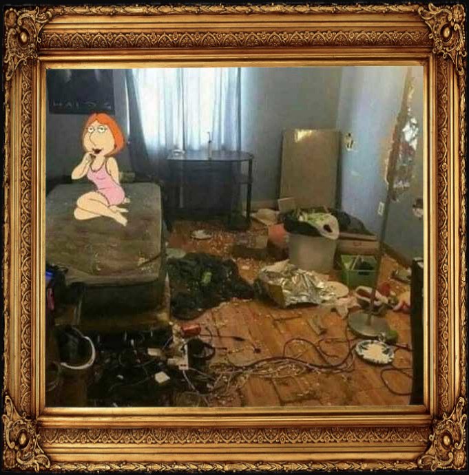 dirty room filthy with louis family guy in it