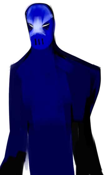 blue thing that looks like Slade from Teen Titans