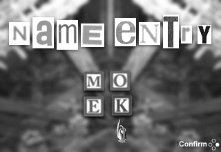 Evil Wiener! Name Entry Screen