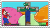 Luigi being crucified by Mario